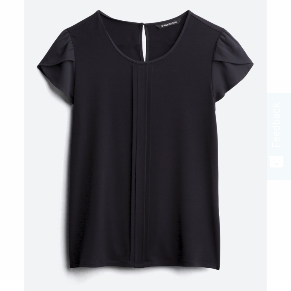 41 Hawthorn Zeleria Navy Tulip Sleeve Sz M